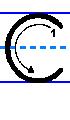 explanatory diagram of the proper way to print the capital/uppercase letter c in English