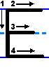 explanatory diagram of the proper way to print the capital/uppercase letter e in English