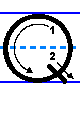 explanatory diagram of the proper way to print the capital letter q in English