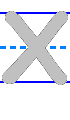 Template for practicing the printing of the capital/uppercase letter X in English