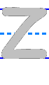 Template for practicing the printing of the capital/uppercase letter Z in English