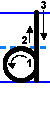 explanatory diagram of the proper way to print the small/lower case letter d in English