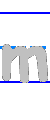 Template for practicing the printing of the small little lowercase letter m in English