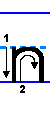 explanatory diagram of the proper way to print the small/lower case letter n in English