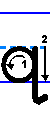 explanatory diagram of the proper way to print the small/lower case letter q in English