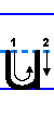 explanatory diagram of the proper way to print the small/lower case letter u in English