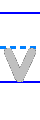 Template for practicing the printing of the small little lowercase letter v in English